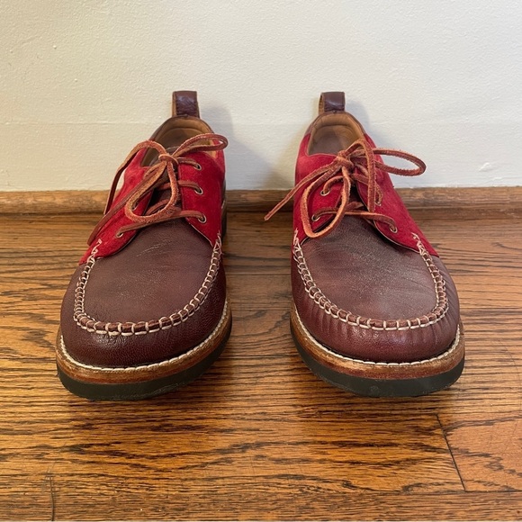 John Fluevog Angel Boat Shoes Little Wing Size 10 Leather Lace Up Chunky loafers main image 5